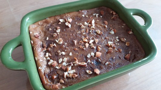 Fondant aux pêches et aux amandes