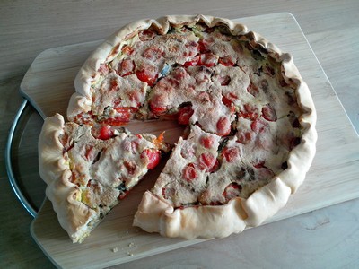 Quiche aux tomates cerise