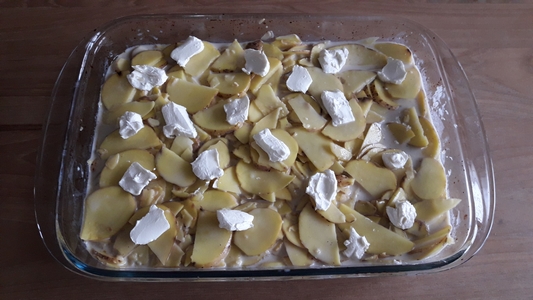 Gratin dauphinois avant cuisson